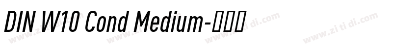 DIN W10 Cond Medium字体转换